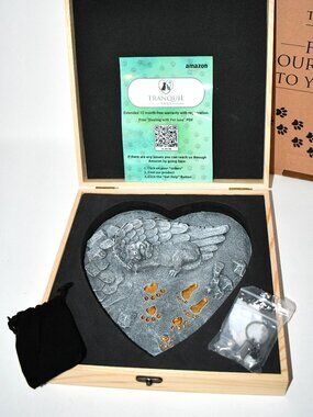 Tranquil Tails Dog Memorial Stone with Keychain – Pet Sympathy & Remembrance Gif